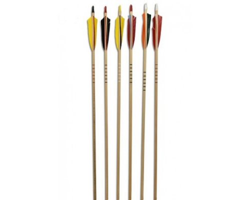 ROSE CITY ARCHERY WOOD CEDAR 45/50 feather arrows-1