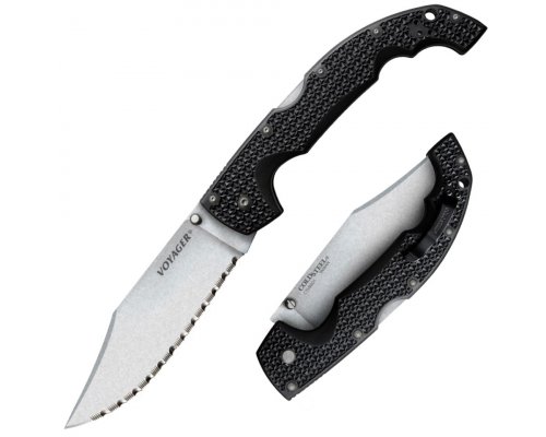 COLD STEEL XL Voyager Clip Point Serrated Edge-1