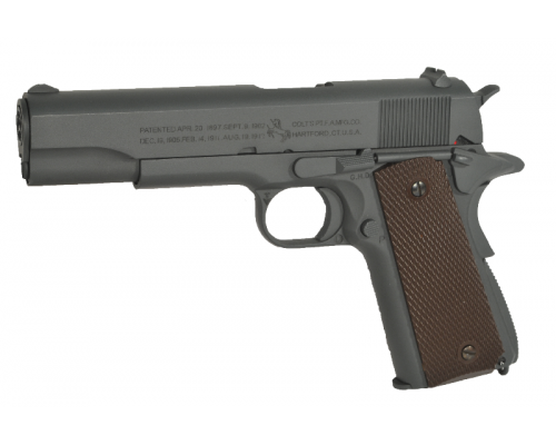 Colt 1911 100Th Anniversary parkerized grey GBB airsoft pistol-1