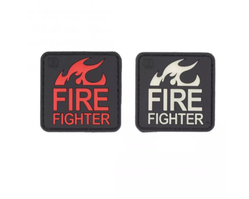 JTG Rubber Patch - Fire Fighter - Red-1