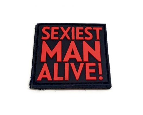 JTG Rubber Patch  - Sexiest Man Alive - Red-1