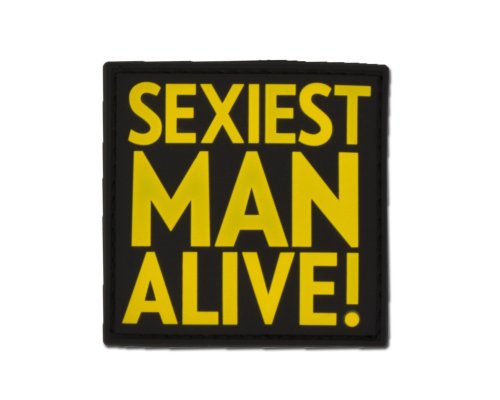 JTG Rubber Patch - Sexiest Man Alive - Yellow-1