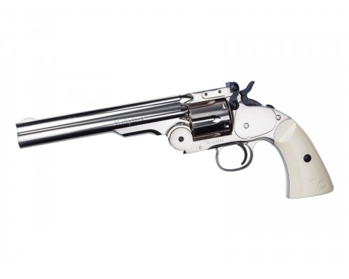 Schofield 6 Zračni revolver - Silver & Ivory Grip-1