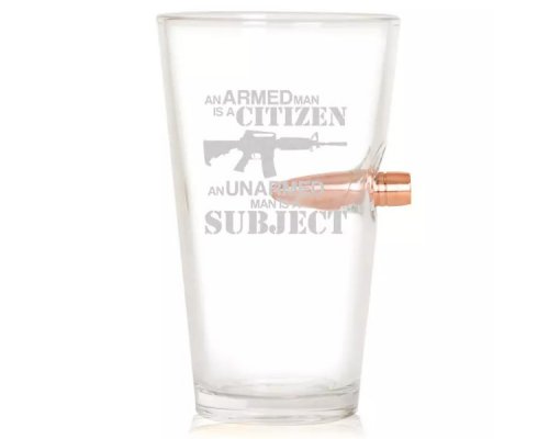 .50 Armed Man Beer Glass - Čaša s metkom-1