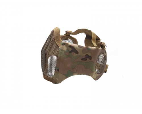 Metal mesh mask with cheek pads and ear protection-1