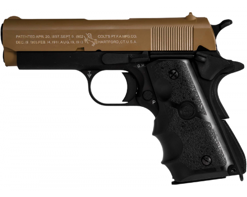 Colt 1911 Defender Gas - Tan Slide, Black Lower - Airsoft pistol-1