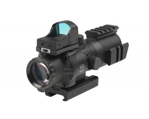 Theta Optics Rhino 4X32 Scope with Micro Red Dot Sight-1