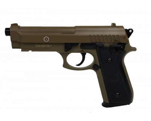 Cybergun PT92 Spring Tan 6mm Metal Slide 12BBs 0.6J Airsoft pištolj-1