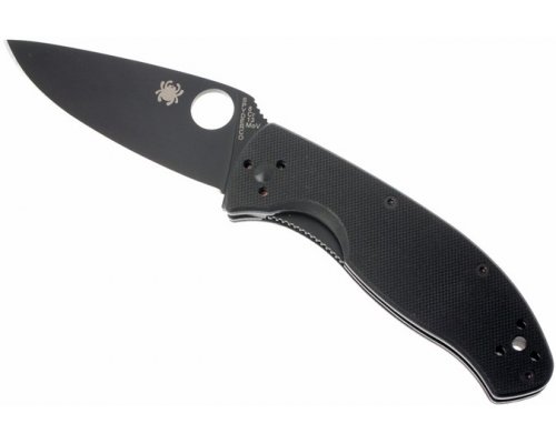 Spyderco C122 Tenacious Plain Edge Folder Black - Preklopni nož-1