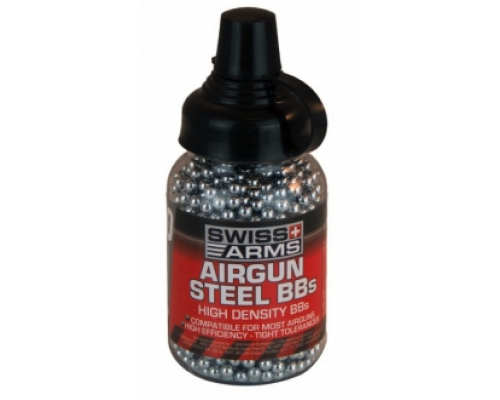 Steel Pellets SWISS ARMS 4.5mm Bottle 1500BBs /C10-1