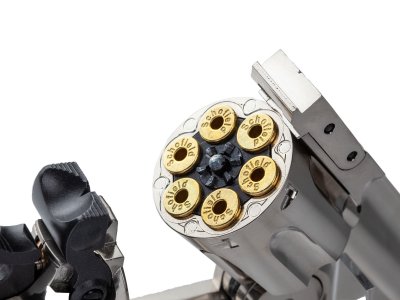 Schofield 6 Zračni revolver - Silver & Ivory Grip-1