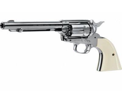 Air Revolver COLT SINGLE ACTION ARMY SAA PEACEMAKER NICKEL FINISH Pellet-1
