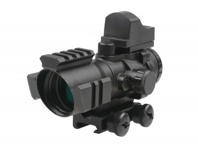 Theta Optics Rhino 4X32 Scope with Micro Red Dot Sight-2