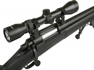 SW-04 Sniper rifle Airsoft replica with scope and bipod - Black-5