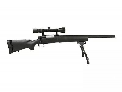 SW-04 Sniper rifle Airsoft replica with scope and bipod - Black-3