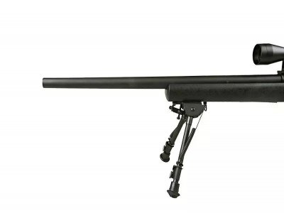 SW-04 Sniper rifle Airsoft replica with scope and bipod - Black-6