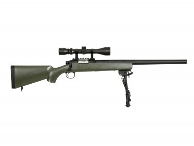 SW-10 Sniper Rifle Airsoft Replica with scope and bipod - olive-2