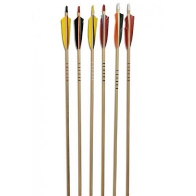 ROSE CITY ARCHERY WOOD CEDAR 45/50 feather arrows-1