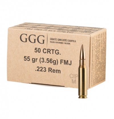 Streljivo GGG 223. Remington 55 grains FMJ 250 kom-1