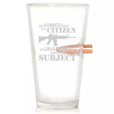 .50 Armed Man Beer Glass-1
