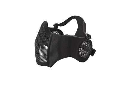 ASG Metal mesh mask with cheek pads and ear protection, Black-1