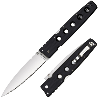 Cold Steel HOLD OUT 6'' FULL SERRATED EDGE BLK S35VN-1