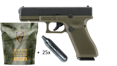 GLOCK 17 Gen5 Battlefield green Airsoft pištolj SET-1