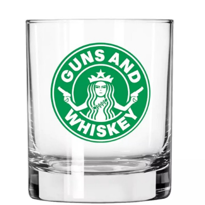 GUNS AND WHISKEY Whiskey glass-1