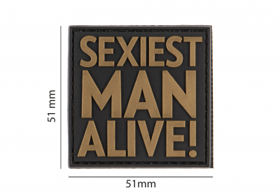 JTG Patch Gumena Oznaka - Sexiest Man Alive - Brown-1
