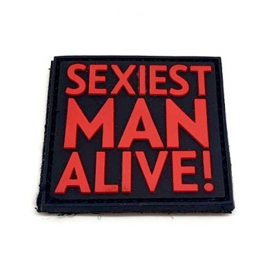 JTG Rubber Patch  - Sexiest Man Alive - Red-1