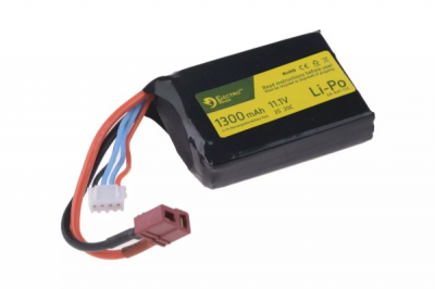 Electro River LiPo 11.1V 1300mAh 20/40C Baterija - AN/PEQ Size - T-Connect (Deans)-1