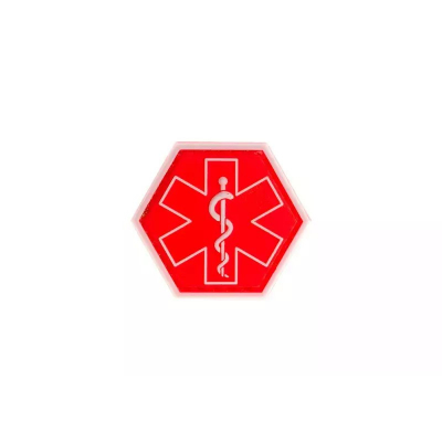JTG Paramedic Hexagon Patch Gumena oznaka Crvena-1