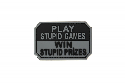 PVC Patch gumena oznaka - Play Stupid-1