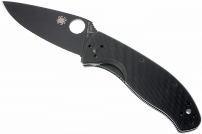 Spyderco C122 Tenacious Plain Edge Folder Black - Preklopni nož-1